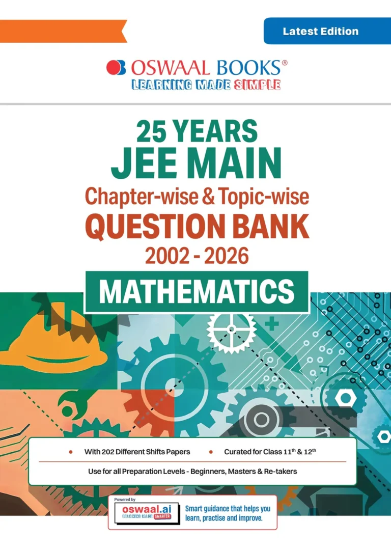 Oswaal Books 25 Years JEE Main Mathematics Questiaon Bank (2002-2026) For 2027 Exam Latest Edition - Bhandari Stationers
