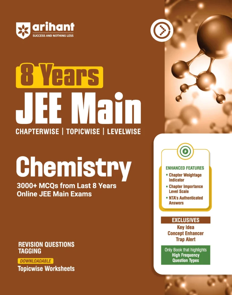 Arihant 8 Years JEE Main Chemistry 3000+ MCQs Book For 2027 Exam Latest Edition - Bhandari Stationers