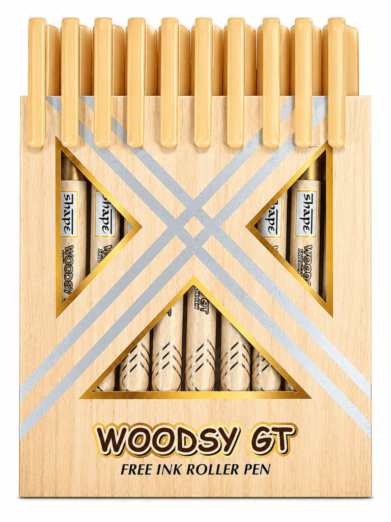 Shape Woodsy GT Free Ink Roller Pen 10 Unit Pack - Bhandari Stationers
