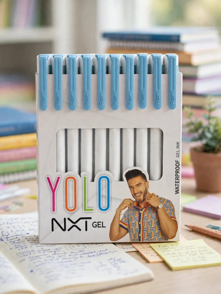 Flair YOLO NXT Gel Pen Water Proof Ink 10 Unit Pack - Bhandari Stationers
