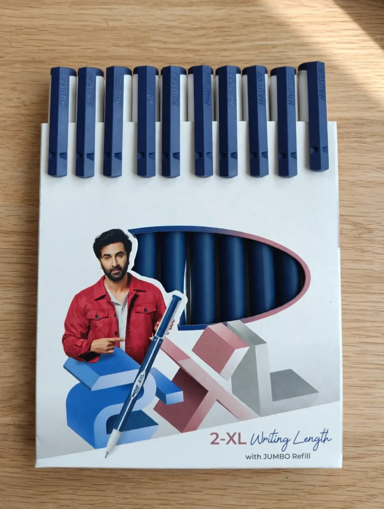 Hauser 2-XL Ball Pen With Jumbo Refill 10 Unit Pack - Bhandari Stationers