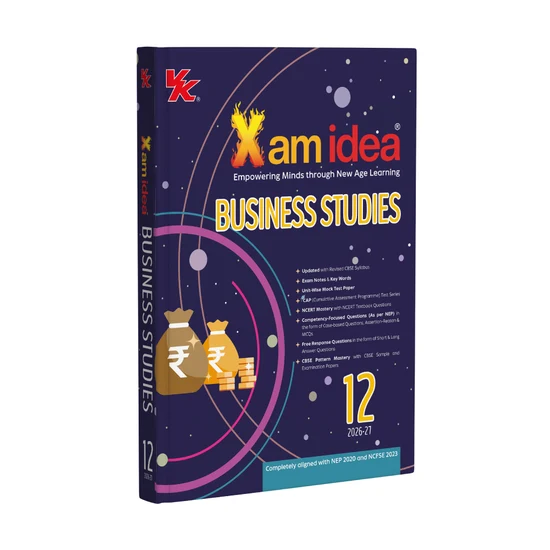 VK Xam Idea Business Studies Book For CBSE Class 12th Latest Edition 2026-27 - bhandari Stationers