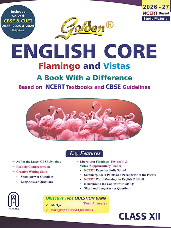 Golden English Core Flamingo and Vistas Guide Book For CBSE Class 12th Latest Edition 2026-27 - Bhandari Stationers Kota
