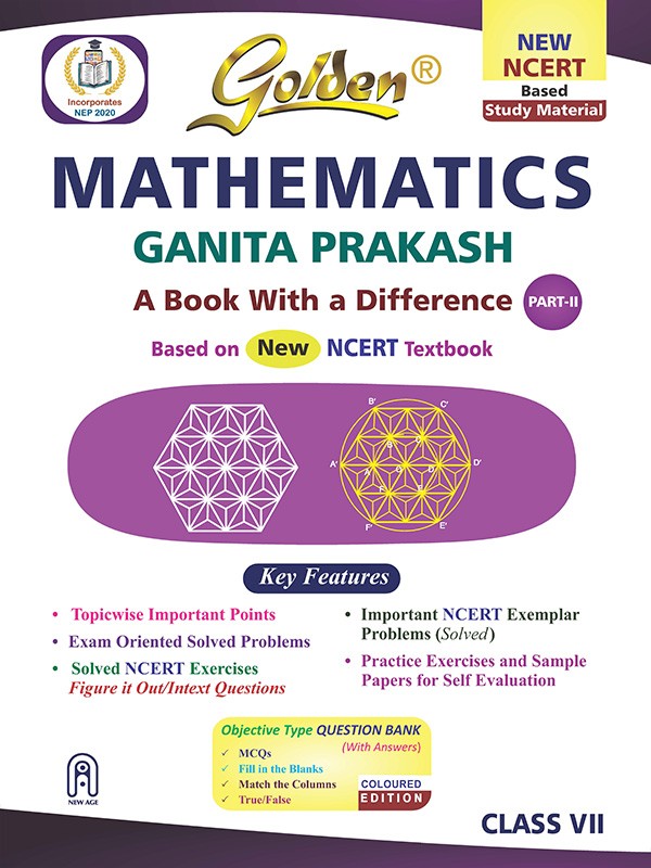 Golden Mathematics Part-2 Ganita Prakash For CBSE Class 7th Latest Edition 2026-27 - Bhandari Stationers Kota