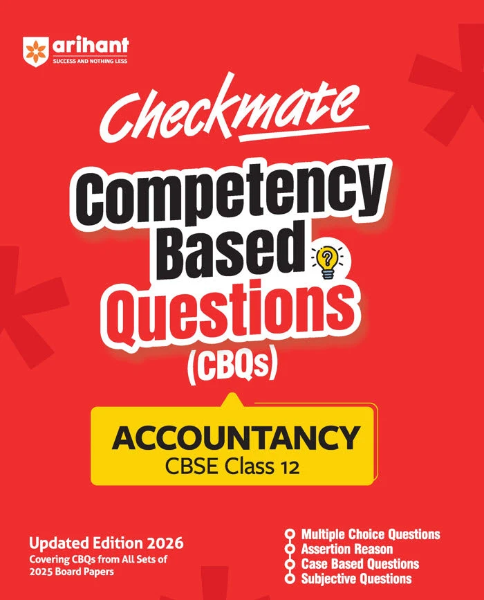 Arihant Checkmate Accountancy For Class 12th PYQs & CBQs (Competency Based Questions & Previous Year Question) Latest Edition 2027 - Bhandari Stationers