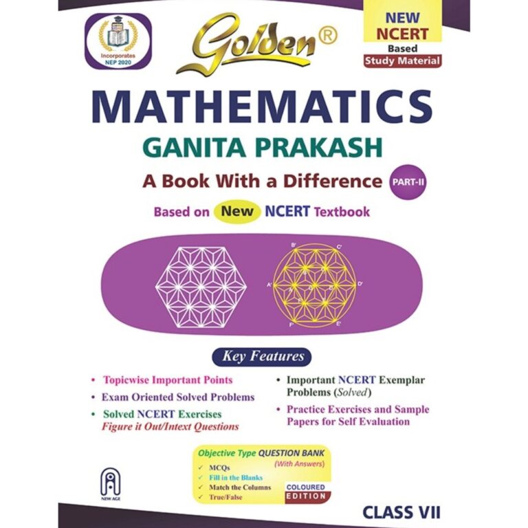 Golden Mathematics Part-2 Ganita Prakash For CBSE Class 7th Latest Edition 2026-27 - Bhandari Stationers Kota