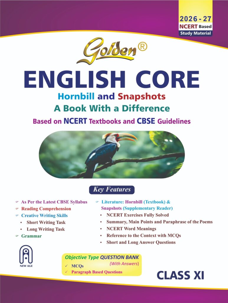 Golden English Core Hornbill And Snapshots For CBSE Class 11th Latest Edition 2026-27 - Bhandari Stationers Kota