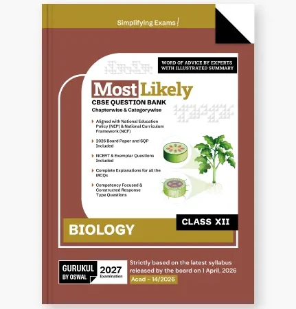 Gurukul By Oswal Biology Most Likely CBSE Best Question Bank For Class 12th Exam 2027 - Bhandari Stationers Kota