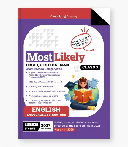 Gurukul By Oswal English Language and Literature Most Likely CBSE Best Question Bank For Class 10th Exam 2027 - Bhandari Stationers Kota