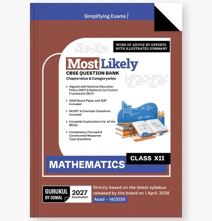 Gurukul By Oswal Mathematics Most Likely CBSE Best Question Bank For Class 12th Exam 2027 - Bhandari Stationers Kota