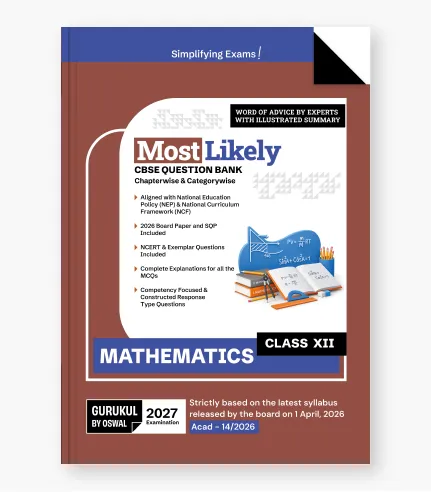 Gurukul By Oswal Mathematics Most Likely CBSE Best Question Bank For Class 12th Exam 2027 - Bhandari Stationers Kota