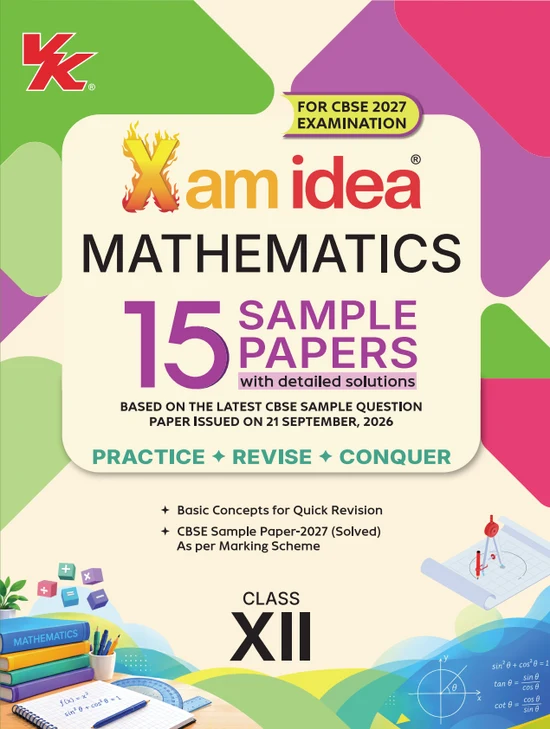 VK Xam Idea Mathematics 15 Sample Paper For CBSE Class 12th 2027 Exam With Detailed Solutions - Bhandari Stationers Kota