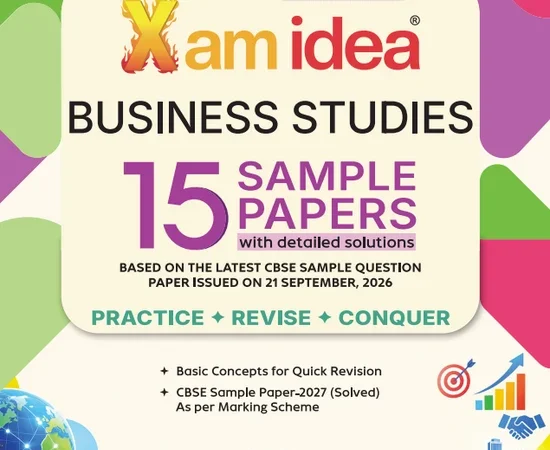 VK Xam Idea Business Studies 15 Sample Paper For CBSE Class 12th 2027 Exam With Detailed Solutions - Bhandari Stationers Kota