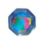 Hexagonal Shape Inside Globe Glass Paper Weight - Bhandari Stationers Kota