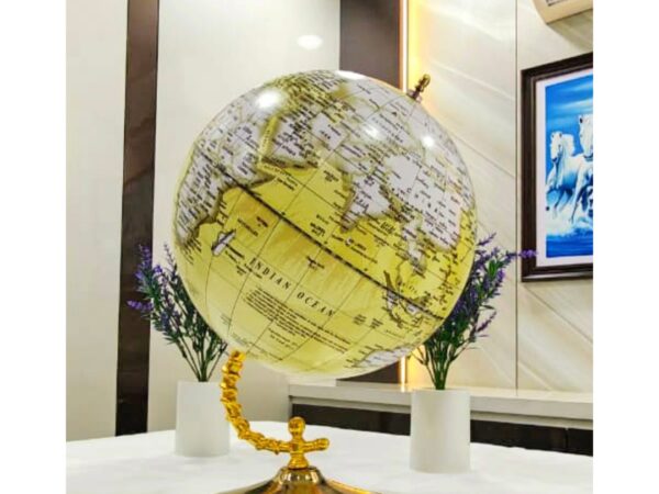 Premium Decorative Globe Showpiece – Luxury World Map Table Decor - Bhandari Stationers Kota