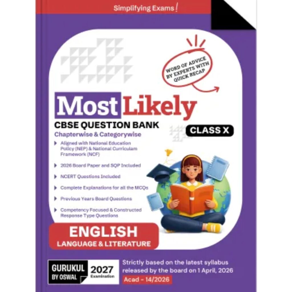 Gurukul By Oswal English Language and Literature Most Likely CBSE Best Question Bank For Class 10th Exam 2027 - Bhandari Stationers Kota
