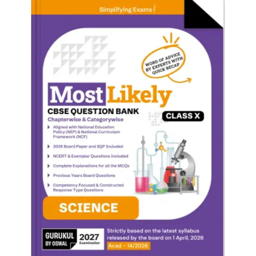 Gurukul By Oswal Science Most Likely CBSE Best Question Bank For Class 10th Exam 2027 - Bhandari Stationers Kota