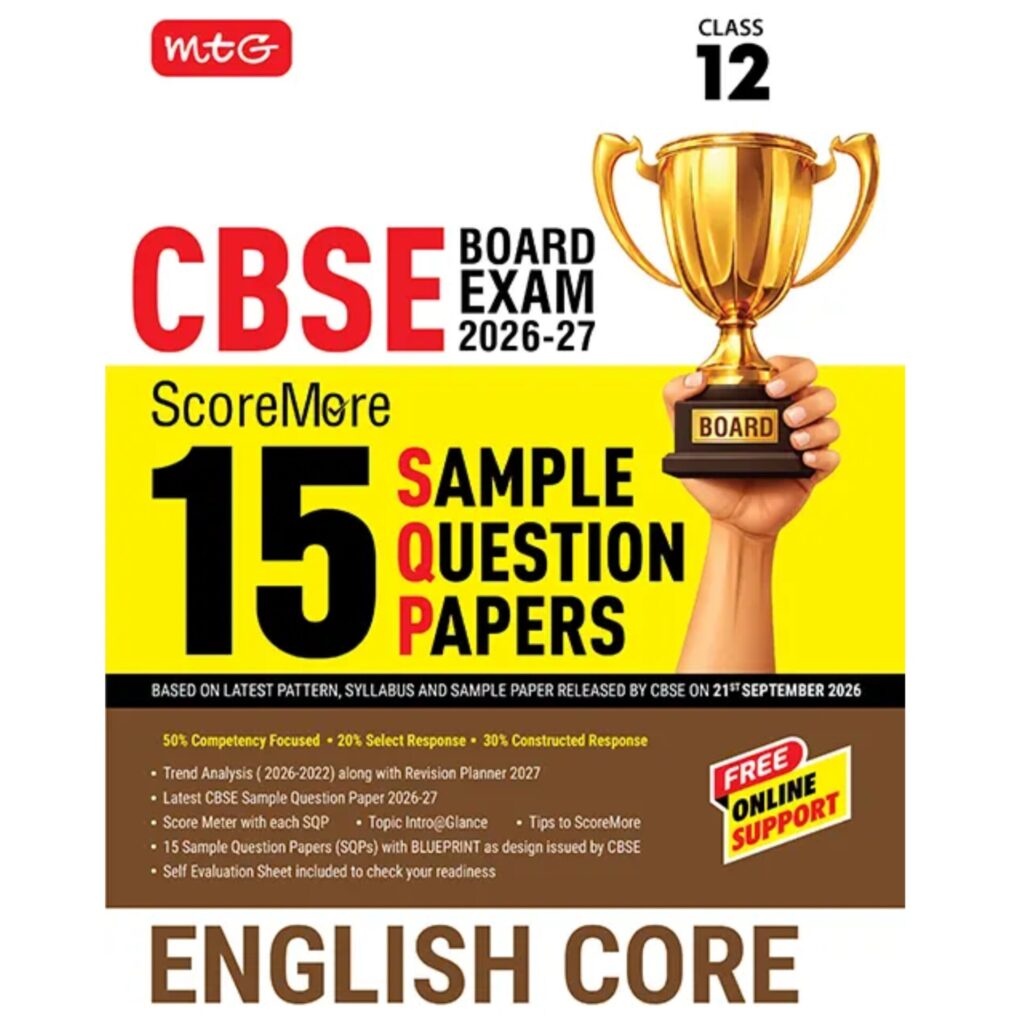 MTG English Core 15 Sample Paper For CBSE Class 12th 2027 Exam With Solution - Bhandari Stationers Kota