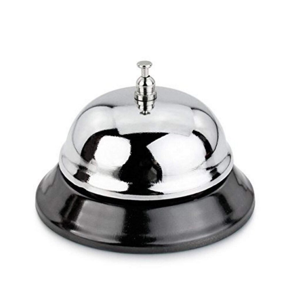 Premium Table Call Bell Stainless Steel for Reception Waiter Shop Counter - Bhandari Stationers Kota