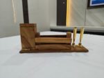 Kebica Classic Wooden Pen Stand With 2 Pen Holder - Bhandari Stationers Kota