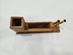 Kebica Classic Wooden Pen Stand With 2 Pen Holder - Bhandari Stationers Kota