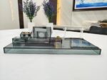 Transparent Glass Plastic Pen Stand In Black Color - Bhandari Stationers Kota