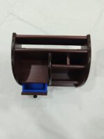 Premium Desk Top Wooden Pen Stand In Chocolate Color - Bhandari Stationers Kota
