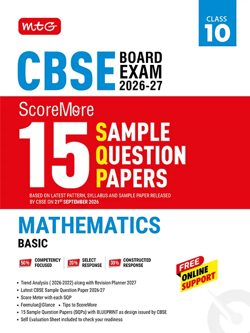 MTG Mathematics 15 Sample Paper For CBSE Class 10th 2027 Exam With Solution - Bhandari Stationers Kota
